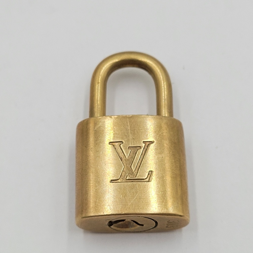 Louis Vuitton Brass Padlock No. 303 Gold Tone Made in France No Key Bag Charm